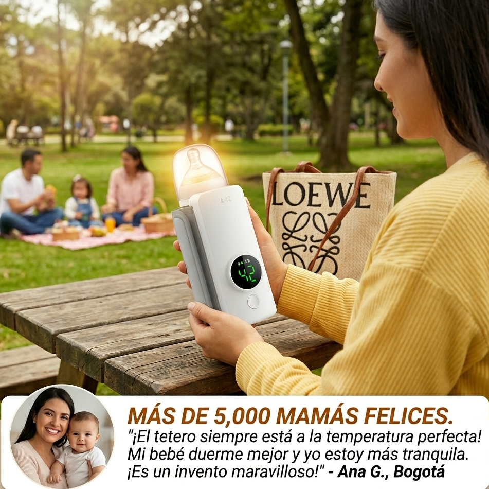 Calentador de teteros portátil para que disfrutes tus salidas con total tranquilidad