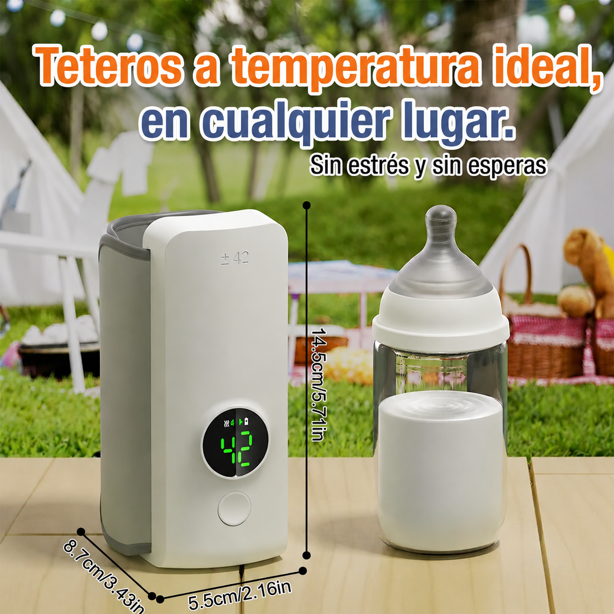 Calentador de teteros portátil para que disfrutes tus salidas con total tranquilidad