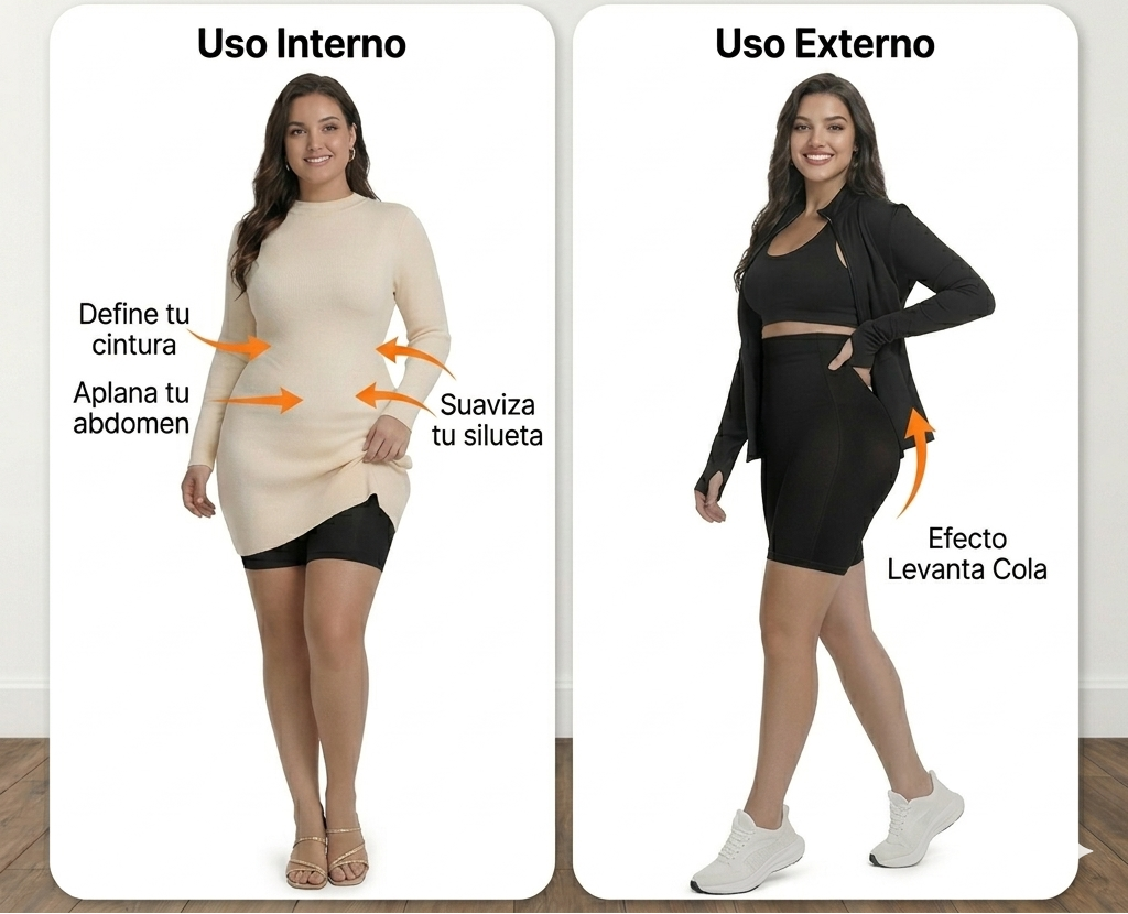 Biker moldeador con faja que define cintura y realza tus glúteos al instante | HOY 40% OFF + ENVÍO GRATIS