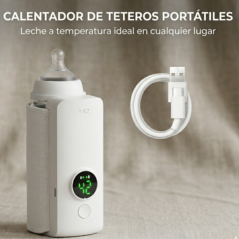 Calentador de teteros portátil para que disfrutes tus salidas con total tranquilidad